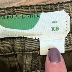 Anthropologie Khaki Cargo Pants with Star Accents